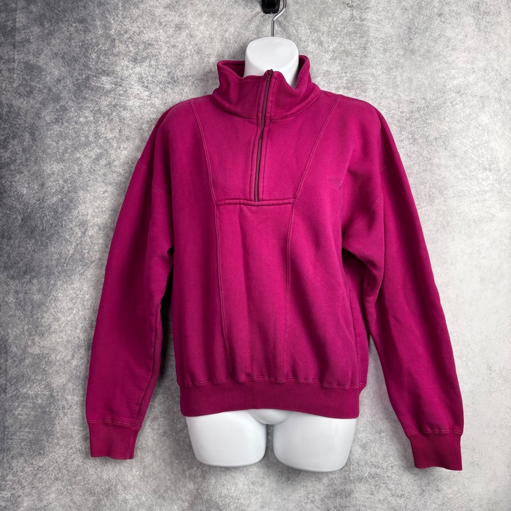 The North Face Women's Half Zip Pullover Sweatshirt Size Small Vintage Tag Pink
